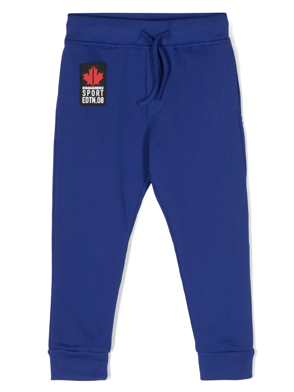 Dsquared2 Kids logo-patch cotton track pants - Blau