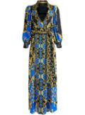 alice + olivia Alisa wrapped maxi dress - Blue