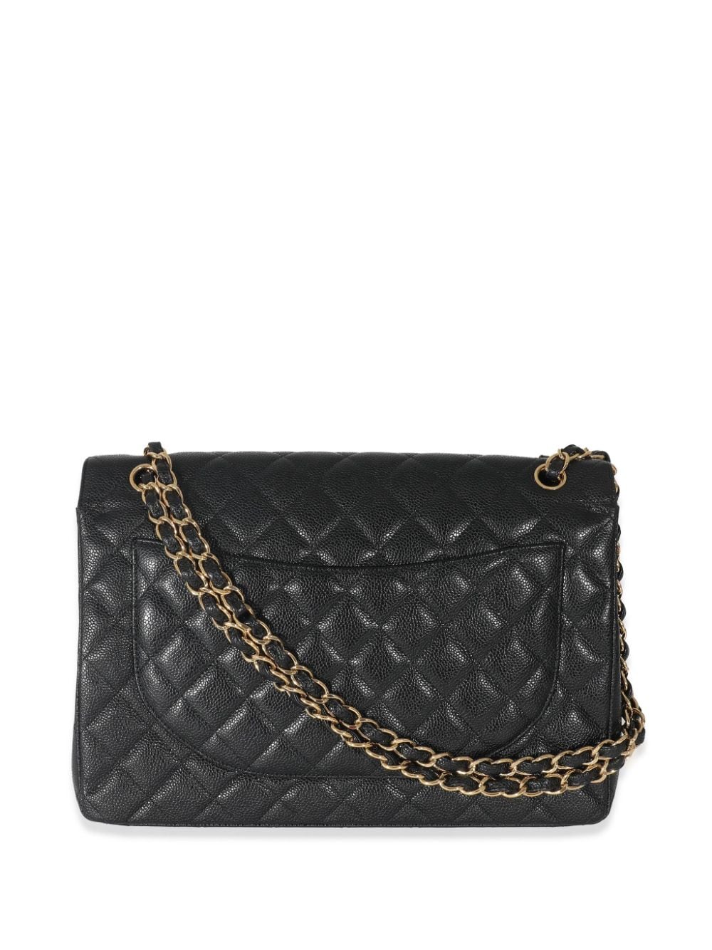 Pre-owned Chanel 2011 Large Double Flap Shoulder Bag In Black