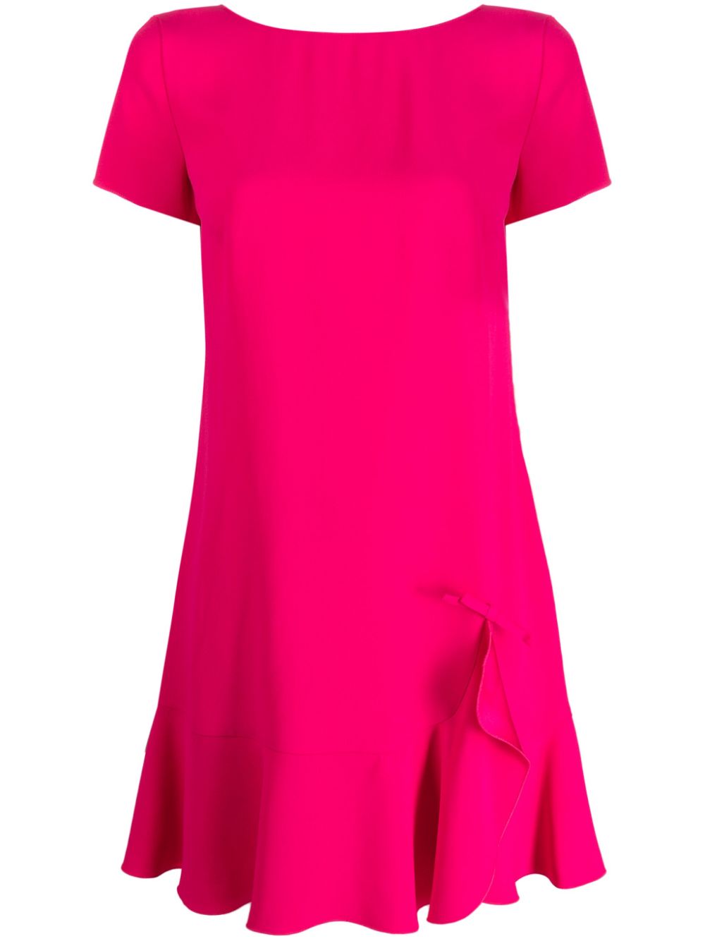 RED Valentino flared short-sleeve minidress Roze