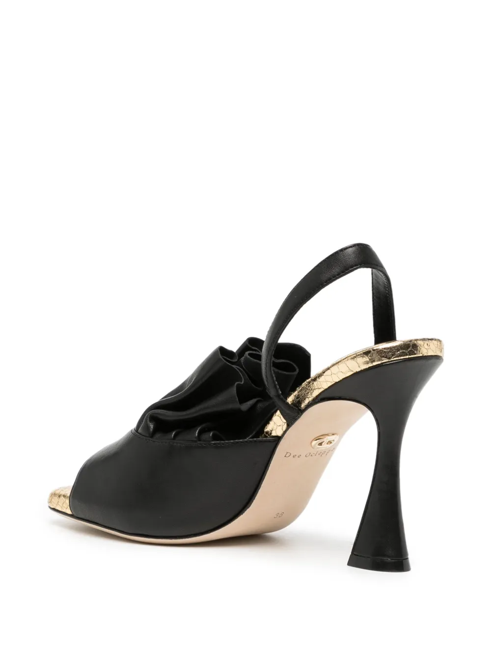 Shop Dee Ocleppo Flutter 100mm Leather Pumps In Black