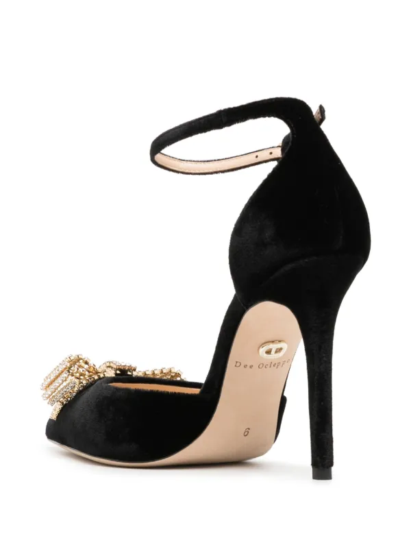 Black velvet stilettos deals