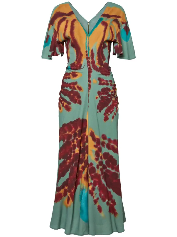 altuzarra green tie dye dress Nerissa Cowl Neck Maxi Dress main image 0