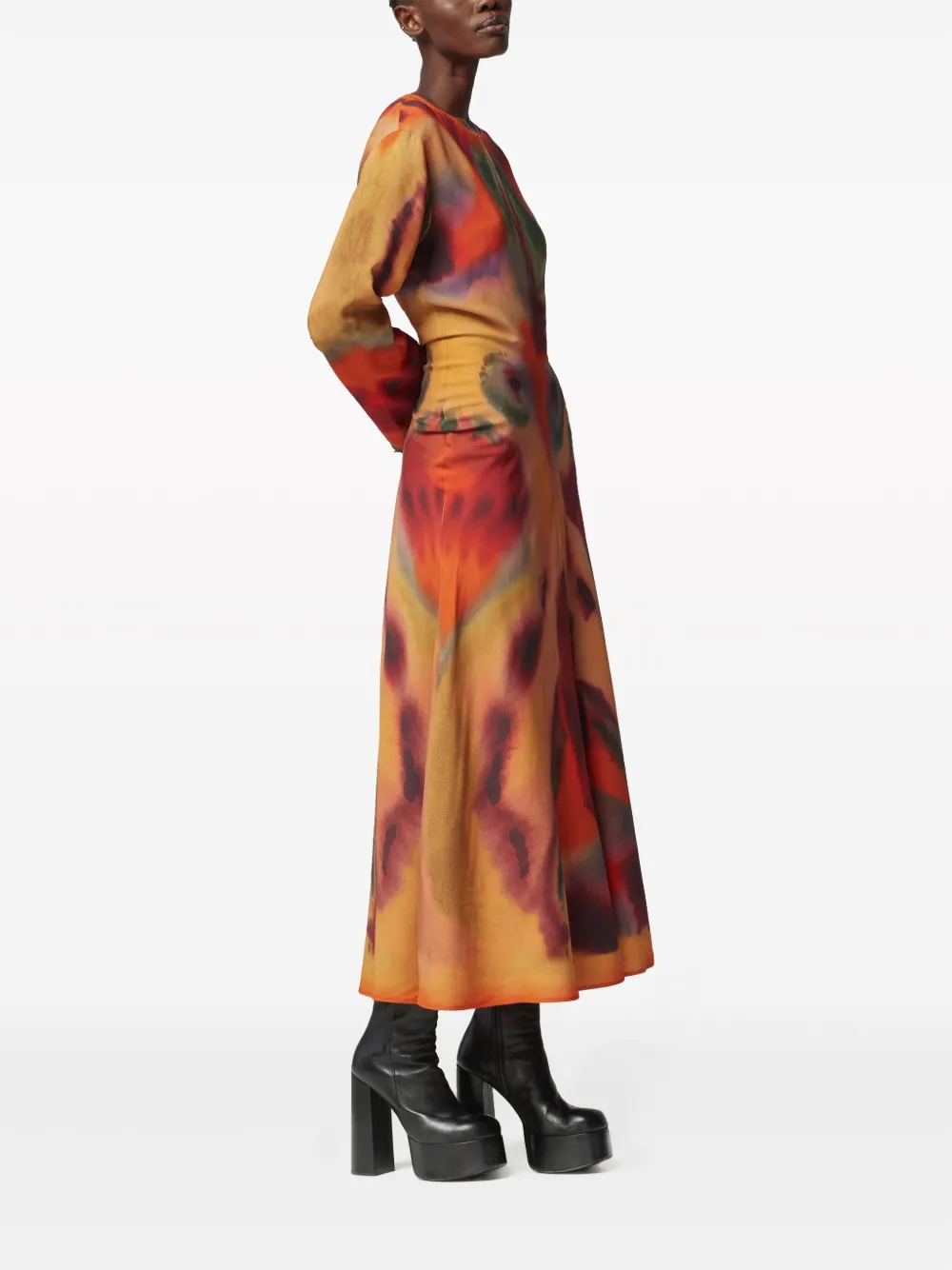 Altuzarra Jurk met grafische print Geel