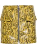 STAND STUDIO Elvira snakeskin-print leather miniskirt - Yellow