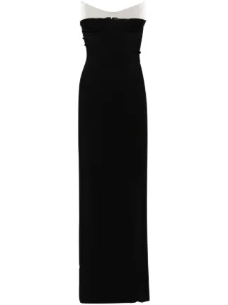 Mugler Structured Strapless Maxi Dress | Black | FARFETCH Mugler Structured Strapless Maxi Dress | Black | FARFETCH