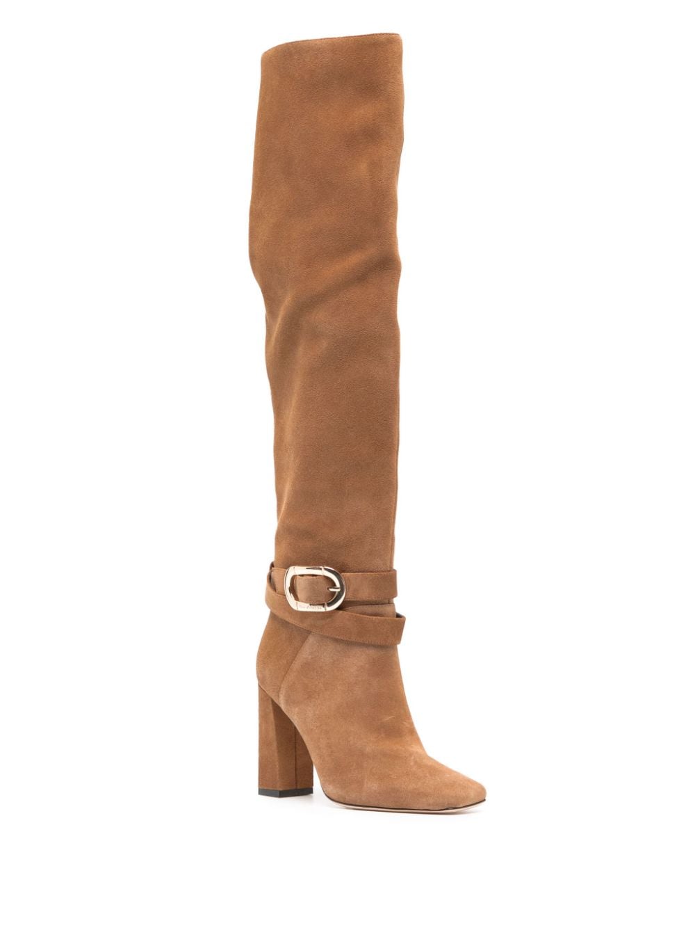 Shop Dee Ocleppo Samantha 95mm Knee-high Suede Boots In Brown