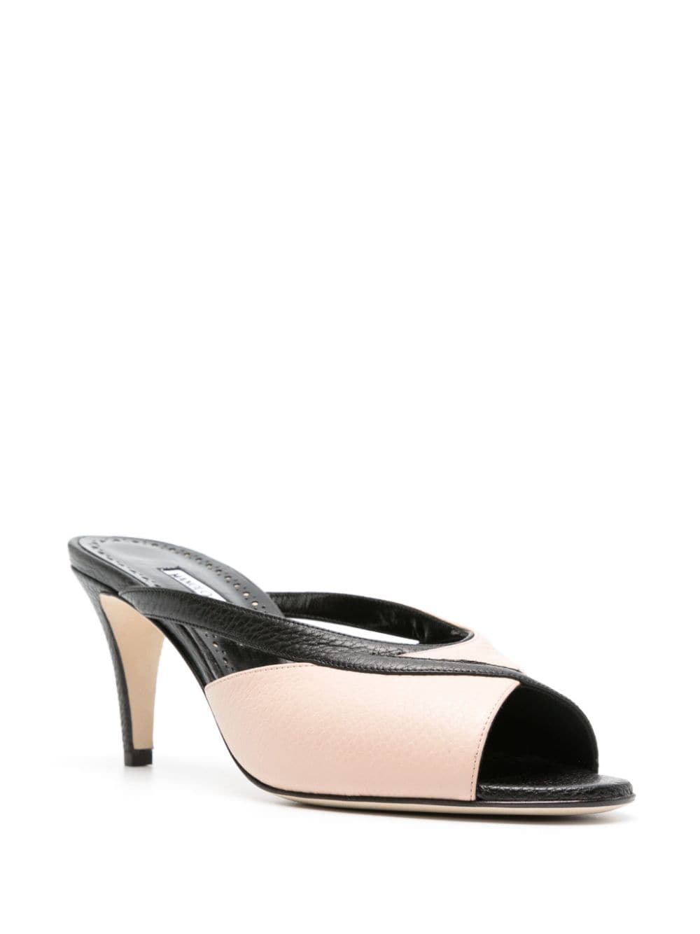 Shop Manolo Blahnik Floramu 70mm Leather Mules In Black