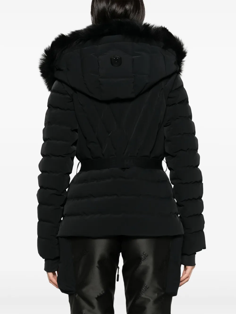 Mackage Elita Down Ski Jacket With Removable Shearling Trim In Black
