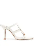 Senso Kaye 95mm leather sandals - White