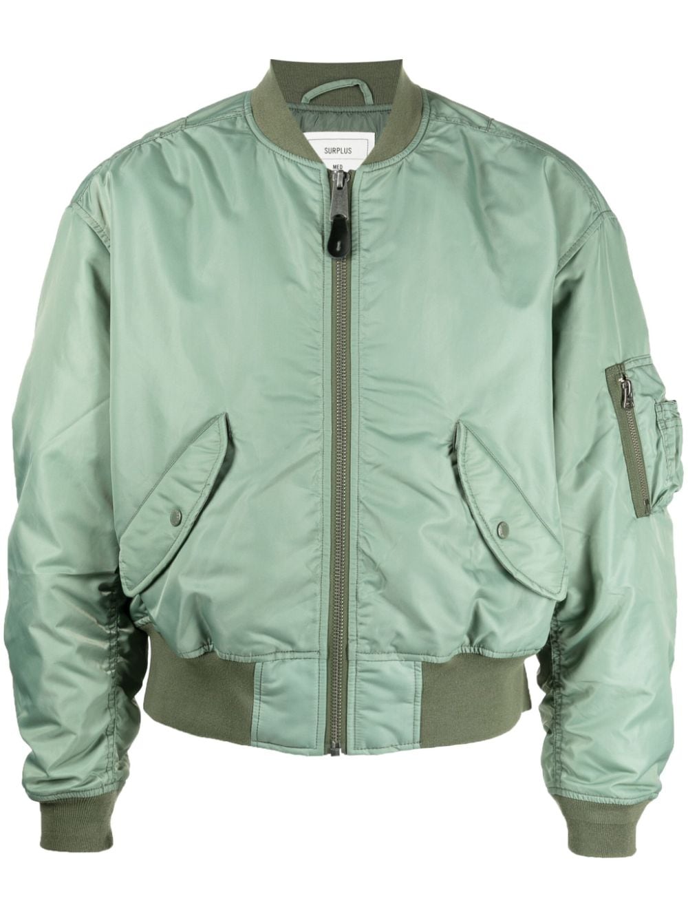 Chocoolate Panelled Two-tone Bomber Jacket In Green