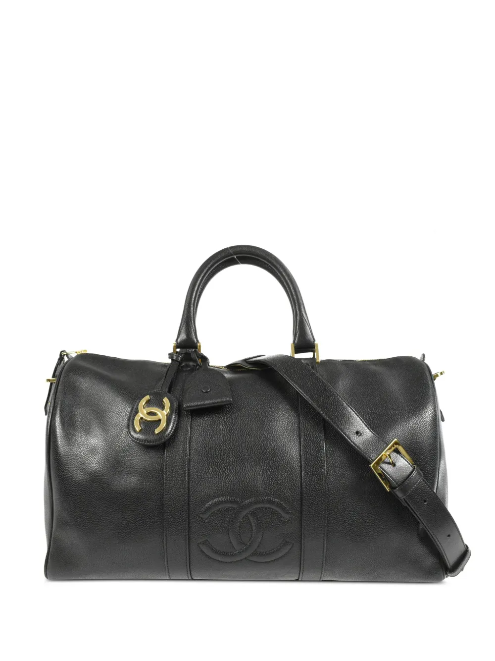 CHANEL Pre-Owned 1997 CC two-way travel bag – Black