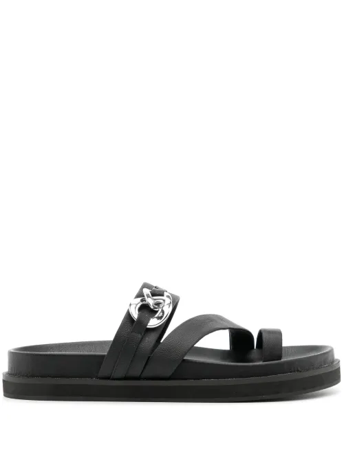 Sandales en cuir à détail de chaîne - Senso - Modalova