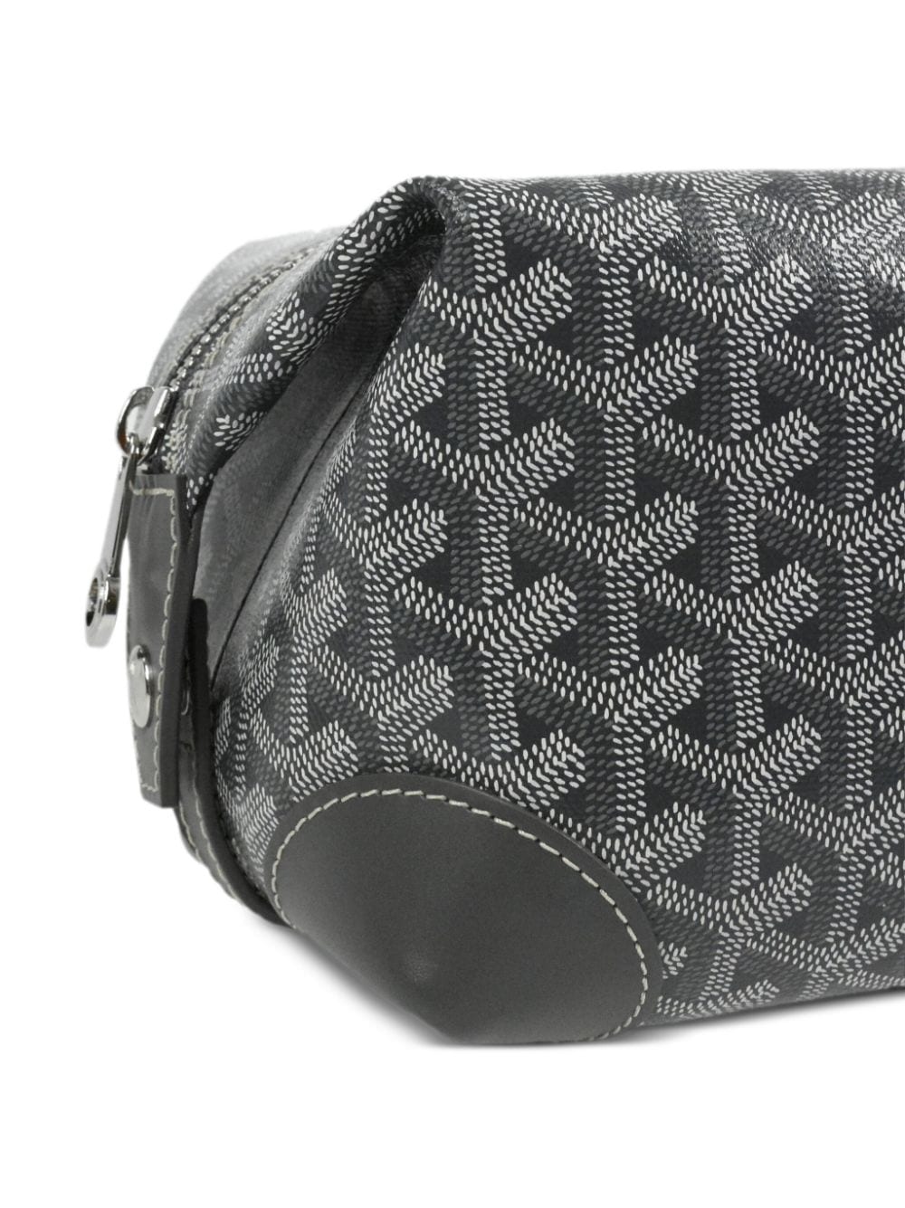 GOYARD Boeing 25 Clutch Bag Pouch Gray Silver PVC Unisex Used F/S From  Japan