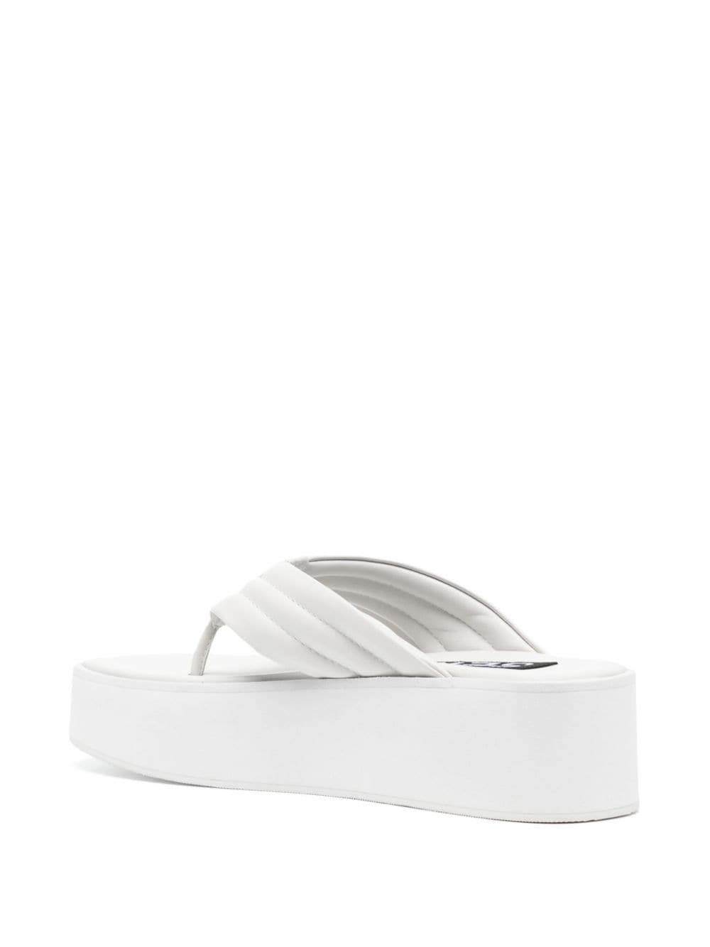Shop Senso Reese Platform Leather Flip-flops In White