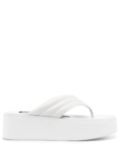 Senso Reese platform leather flip-flops - White