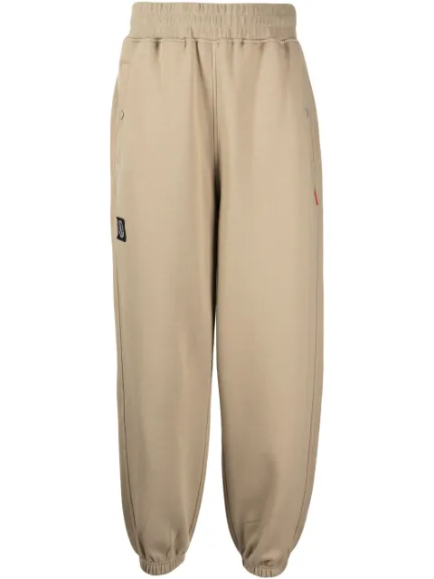 izzue Label logo-patch cotton blend track pants
