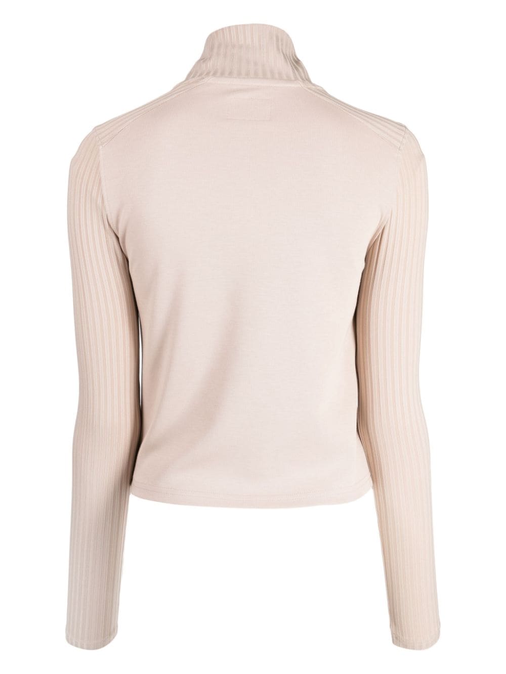 Shop Izzue Ribbed-sleeves Zip-up Cardigan In Pink