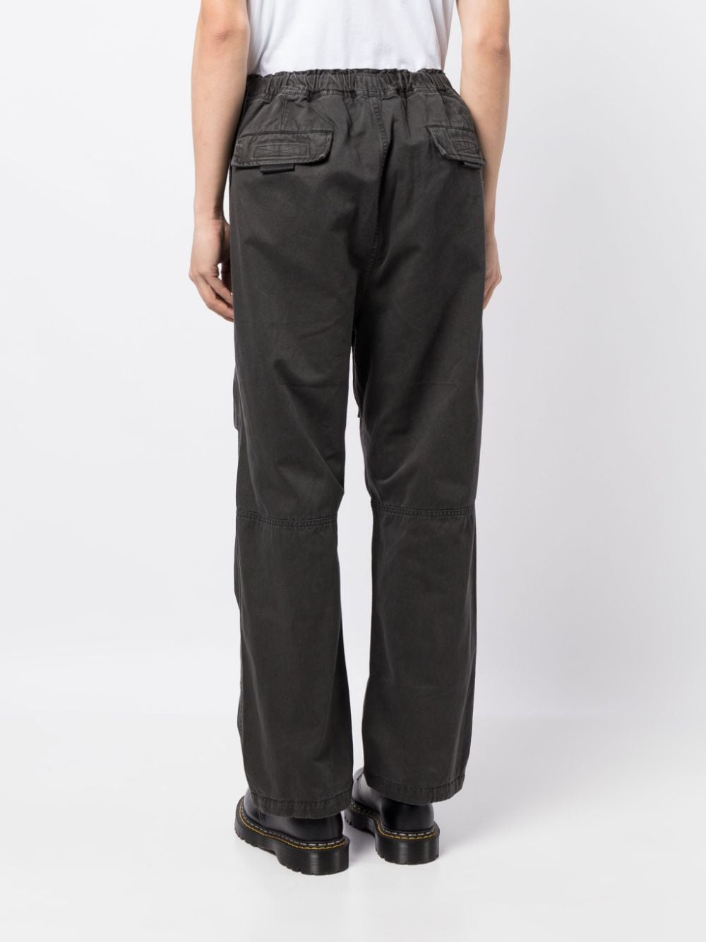 Shop Izzue Elasticated-waist Straight-leg Jeans In Grey