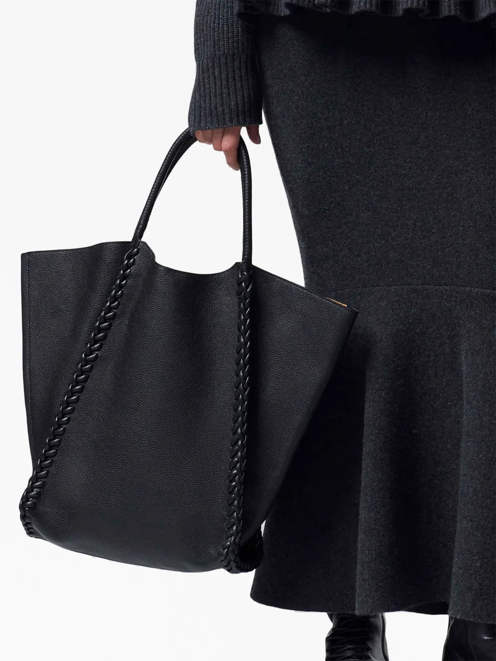 Altuzarra Leren shopper - Zwart