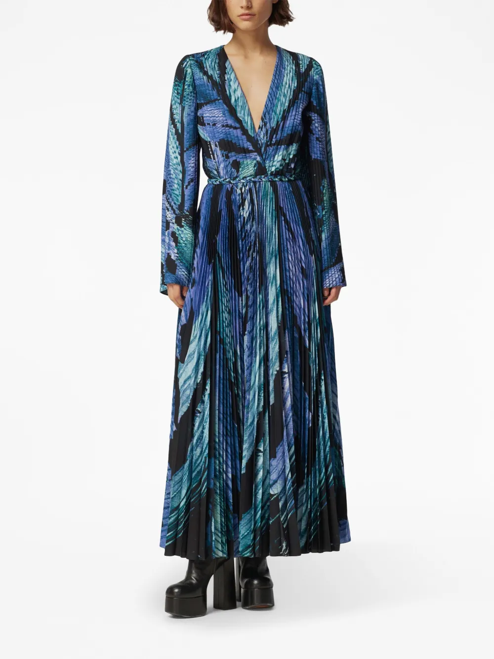 Altuzarra Maxi-jurk met abstracte print - Blauw