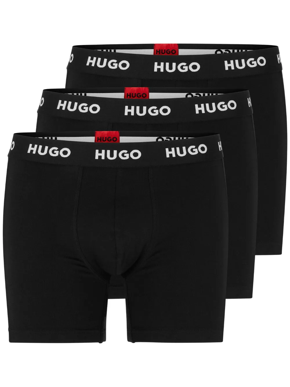 HUGO Kit 3 cuecas boxer com logo | Preto | Image 1