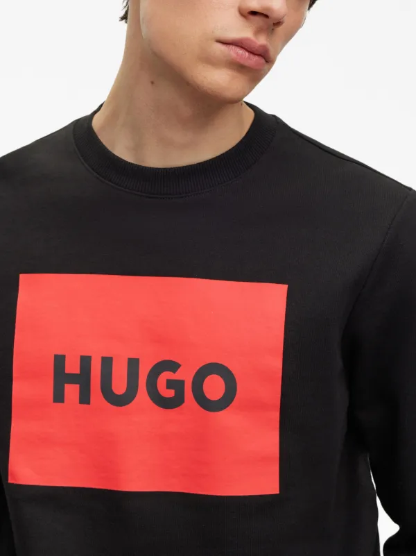 【関税&送料込】Boss Sweatshirt With Logo BOSS logo-rubberized Sweatshirt | Black | FARFETCH
