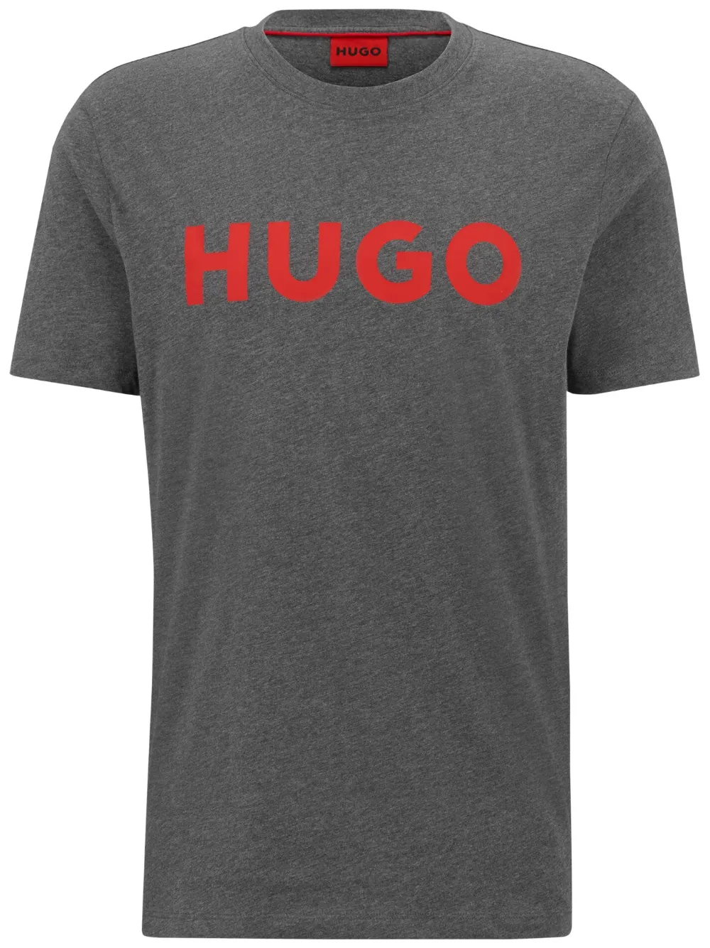 HUGO Camiseta com estampa de logo | Cinza | Image 1