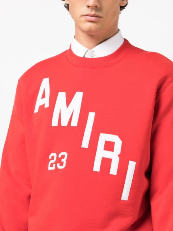 AMIRI logo-print crew-neck Sweatshirt - Farfetch