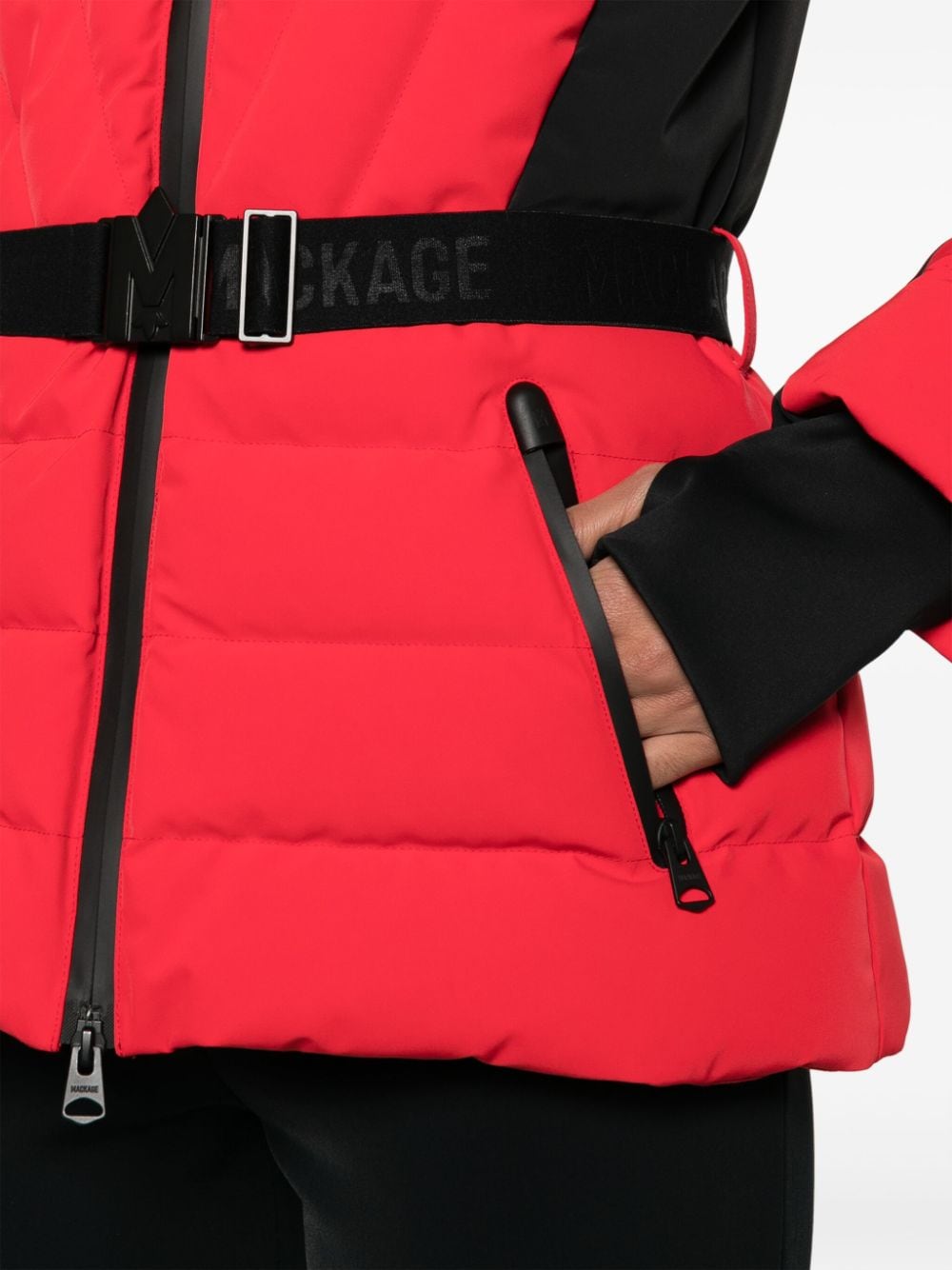 Shop Mackage Elita Padded Ski Jacket In Red