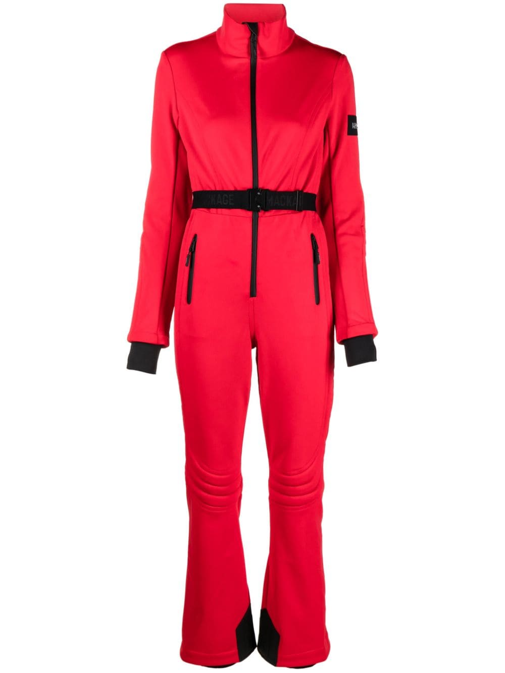 Shop Mackage Shawna Ski Jumpsuit In Red