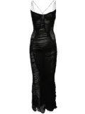 Mugler mesh fitted midi dress - Black