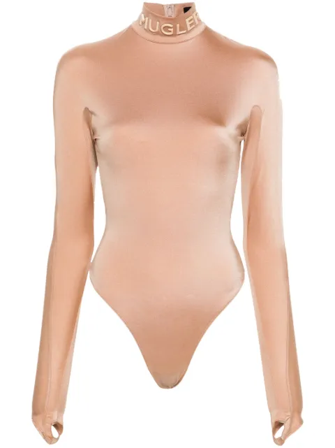 Mugler body con cuello falso