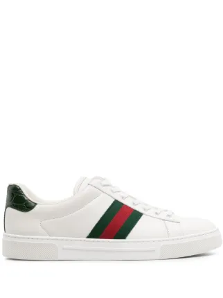 Gucci エース ウェブストライプ スニーカー | ホワイト | FARFETCH JP