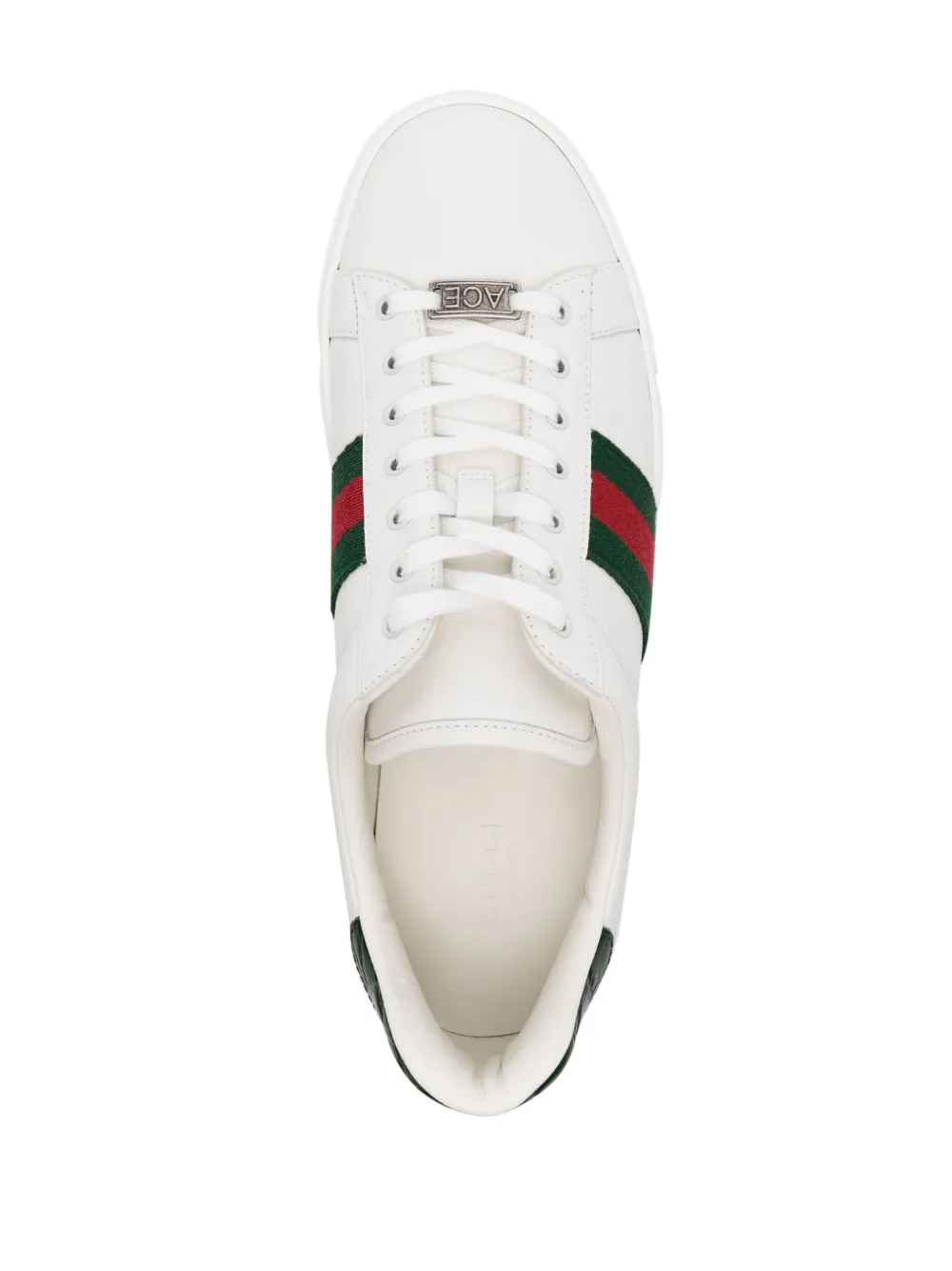 Ace Web-stripe leather sneakers