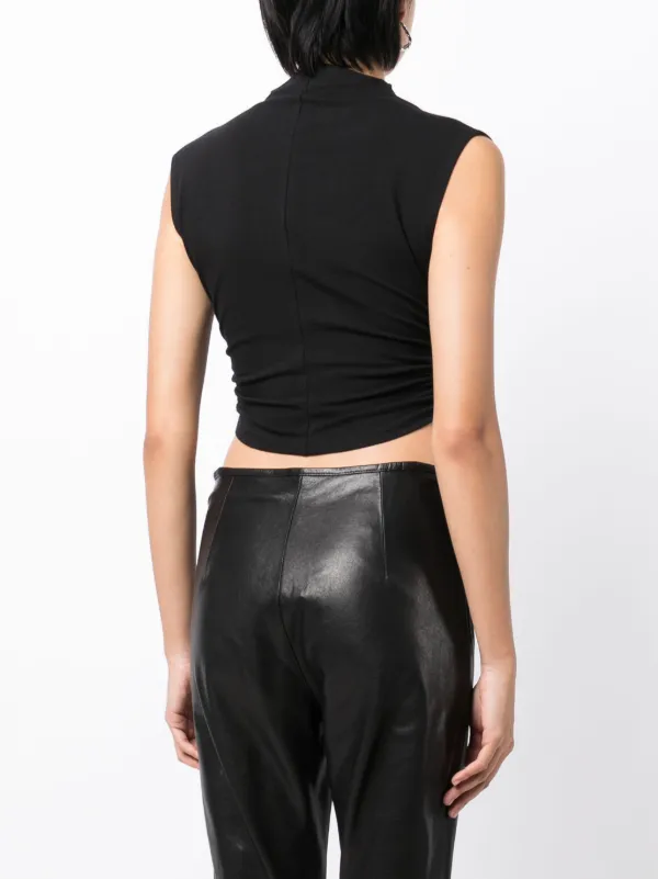 トップス REFORMATION Kemmy Black Top Reformation Lindy stretch-cotton Top | Black | FARFETCH