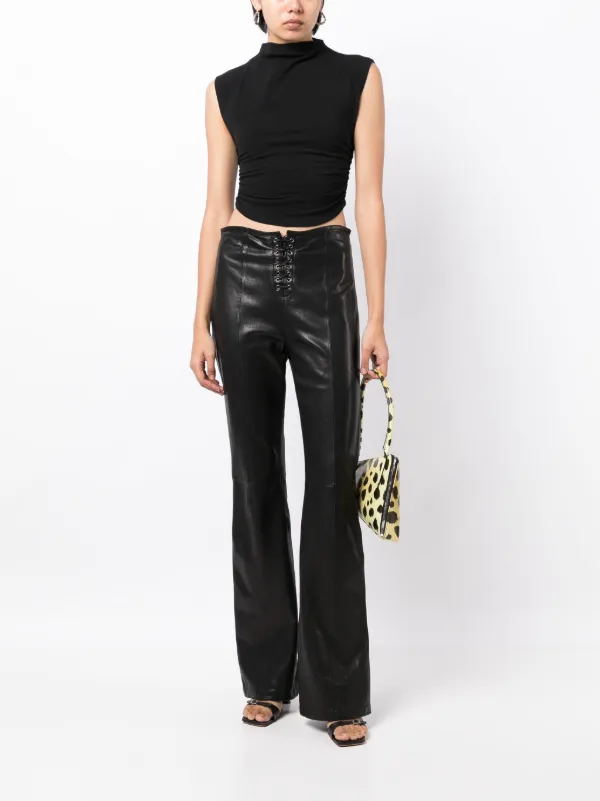 【関税込み】Reformation ブラック Lindy トップス Reformation Lindy stretch-cotton Top | Black | FARFETCH