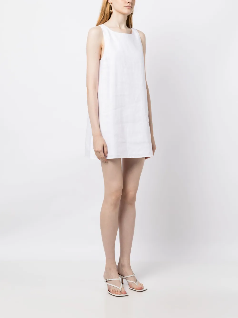 Shop Reformation Jessi Linen Minidress In White