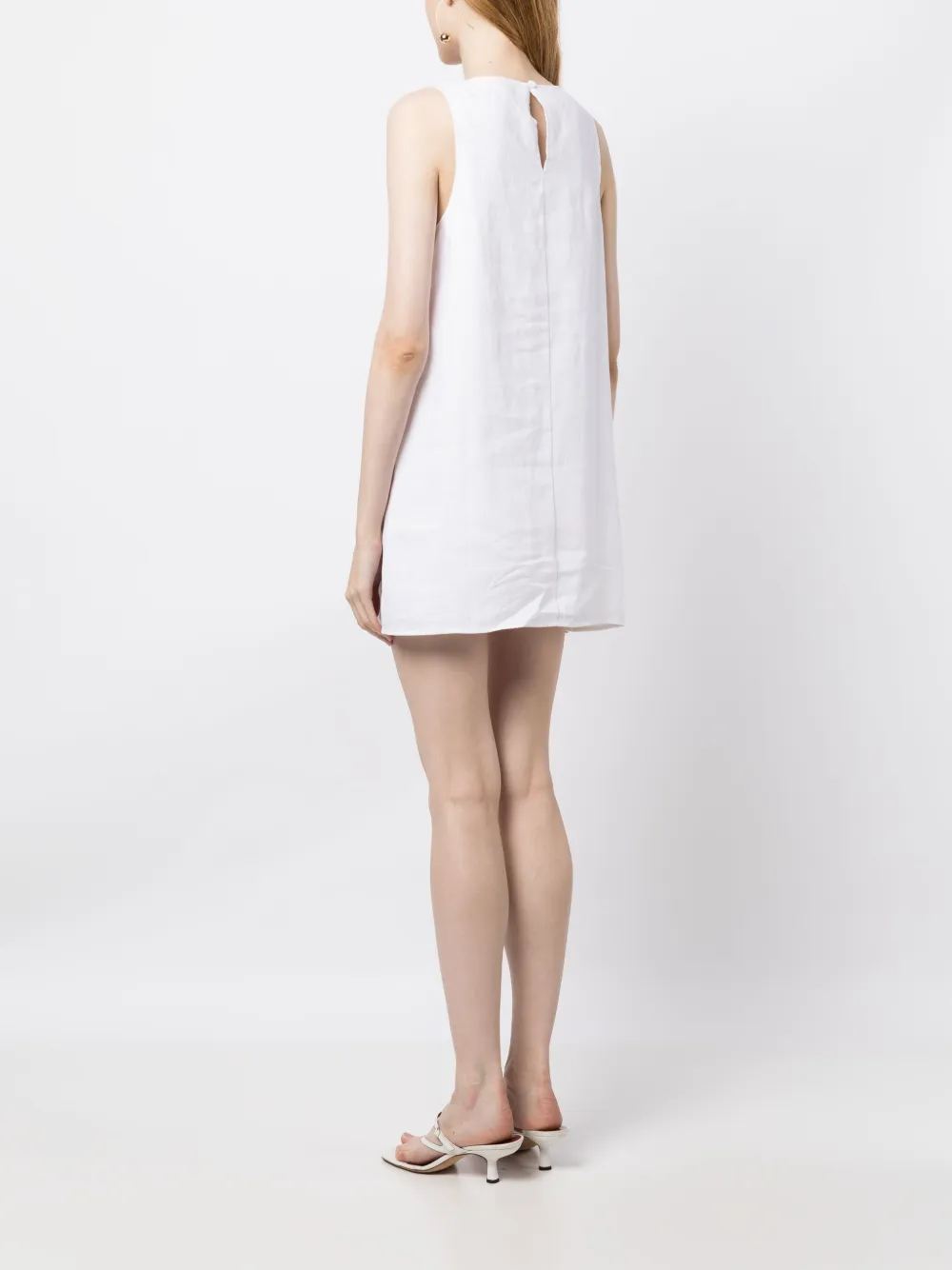 Shop Reformation Jessi Linen Minidress In White