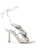 Senso Karli 90mm floral-appliqué sandals - White