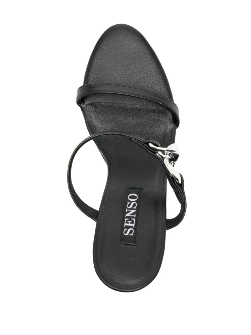 Shop Senso Kiana 100mm Leather Sandals In Schwarz