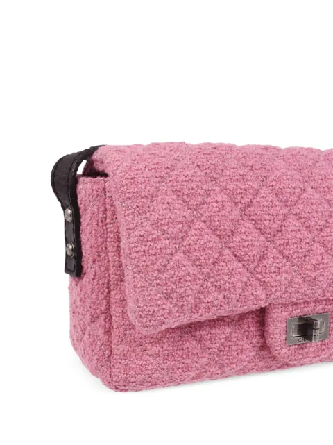 CHANEL Pre-Owned 2009 Mademoiselle Lock tweed shoulder bag 13097545 - 2