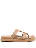 Senso Nyx flat leather sandals - Brown