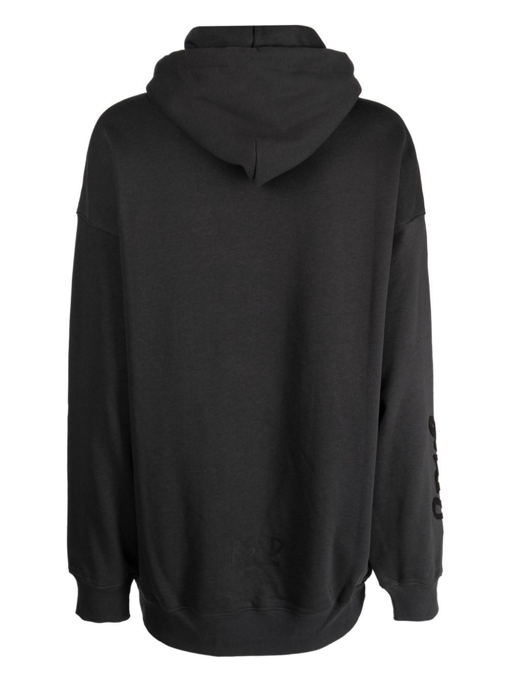 Image 2 of izzue motif-embroidered cotton blend hoodie