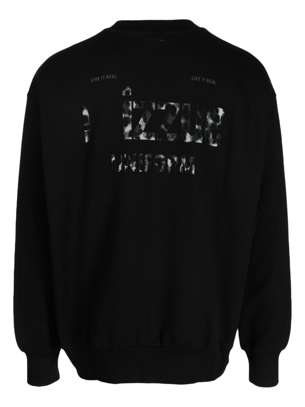 Shop Izzue Logo-print Crew-neck Sweatshirt In Black