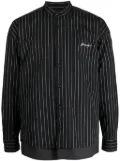 izzue long-sleeve striped shirt - Black