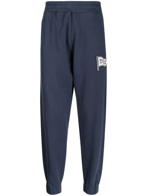 Maison Kitsune logo-patch cotton track pants Men