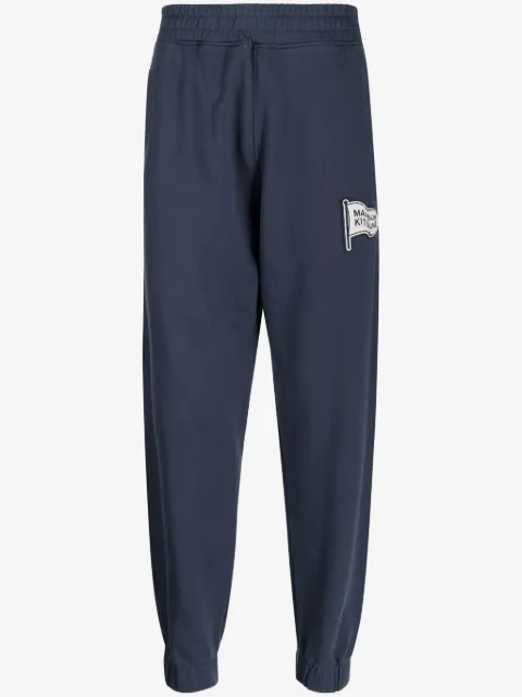 Maison Kitsuné logo-patch cotton track pants