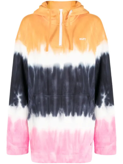 BAPY BY *A BATHING APE® logo-embroidered tie-dye hoodie