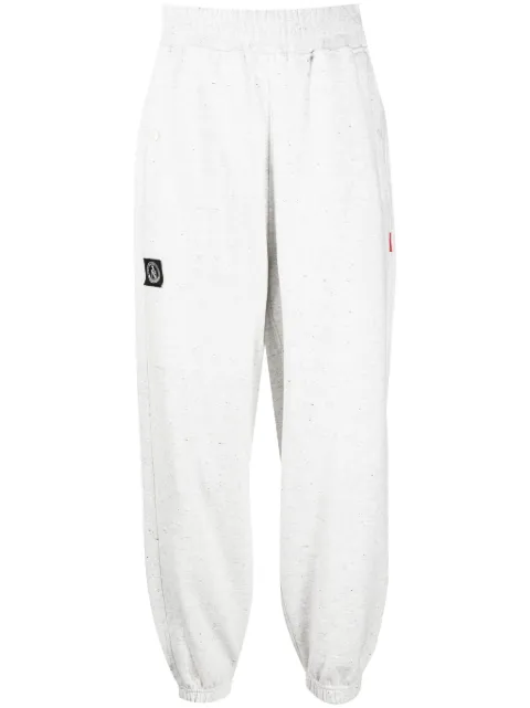 izzue Label logo-patch cotton blend track pants